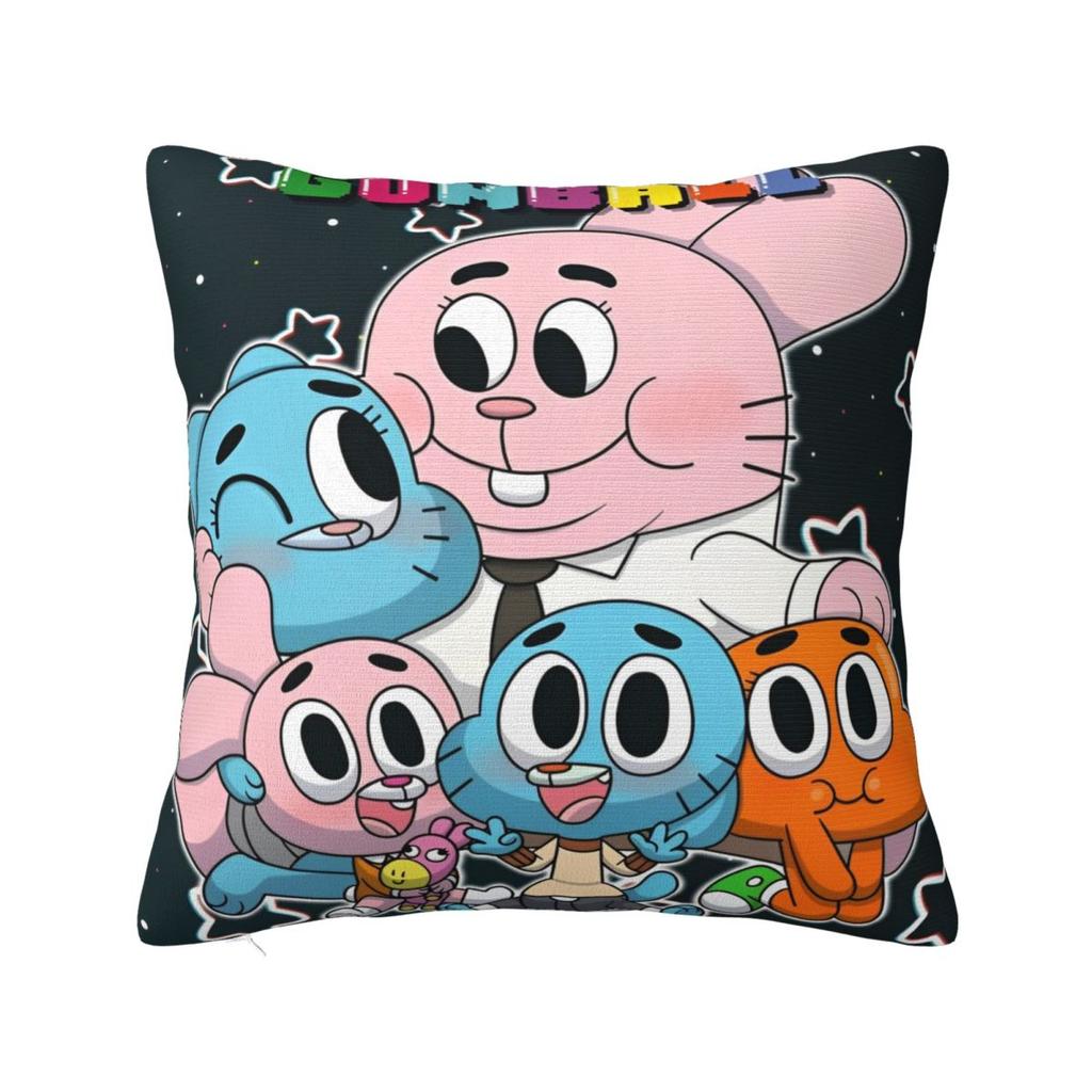 Cartoon Game Gumballs Square Pillowcases Seat Cushion Case Cute Decorative Pillowcase 45*45