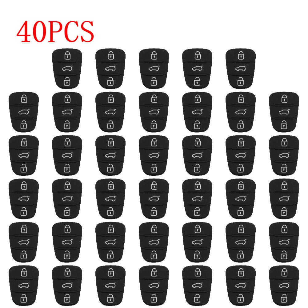 10-50PCS Replacement 3 Button Remote Key Fob Case Rubber Pad For Hyundai I10 I20 I30 IX35 for Kia K2 K5 Rio Sportage Flip Key