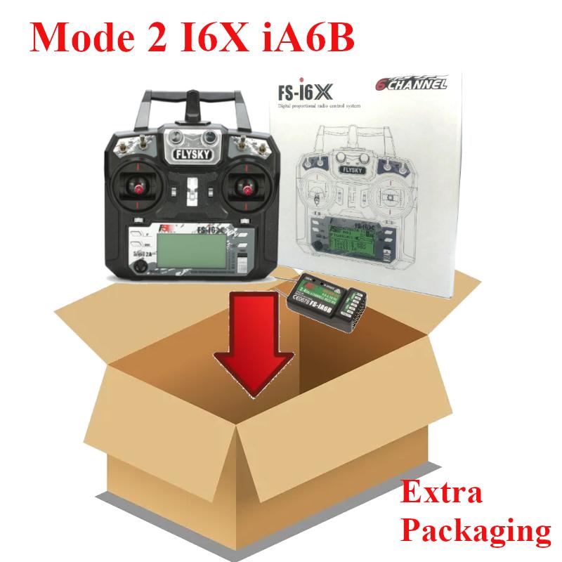 FLYSKY FS-i6X I6X AFHDS 2A RC Transmitter with X6B IA6B IA10B Receiver 10CH 2.4GHz for Aairplane Helicopter FPV Racing Drones