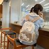 Two-dimensional Transparent Pain Bag Girls Traveling Light Backpack Primary School Students Cute Cross-border Fresh Travel