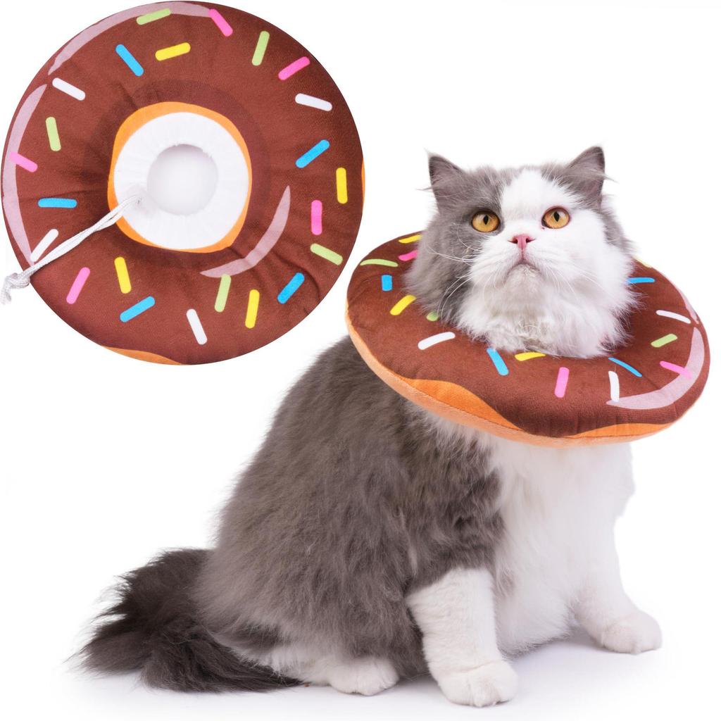 Adjustable Triangle Donut Cat Recovery Collar for Wound Healing