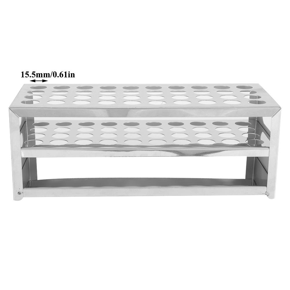304 Edelstahl Lochblech Reagenzglasständer 40 Löcher Große Kapazität (15.5mm*40)