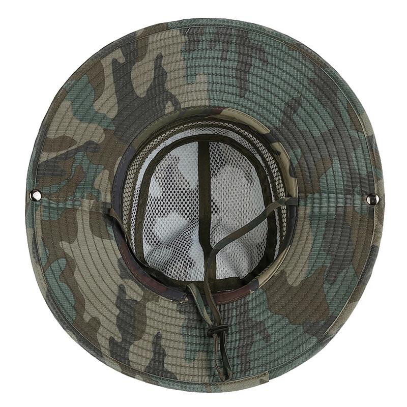 Unisex Washed Camouflage Fisherman Sun Hat