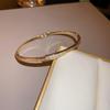 Zircon Open Bangle: Simple & Versatile Luxury Bracelet with Niche Design and Internet Celebrity Style.