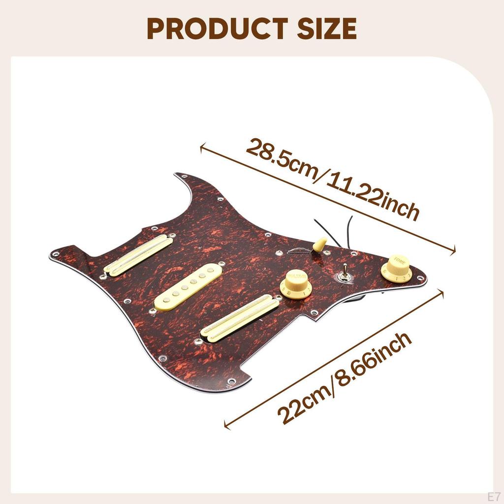 Pickguard Chitară Electrică Încărcat Precablat Rezistent la Uzură Piese Instrument Muzical Comutator Ceramic