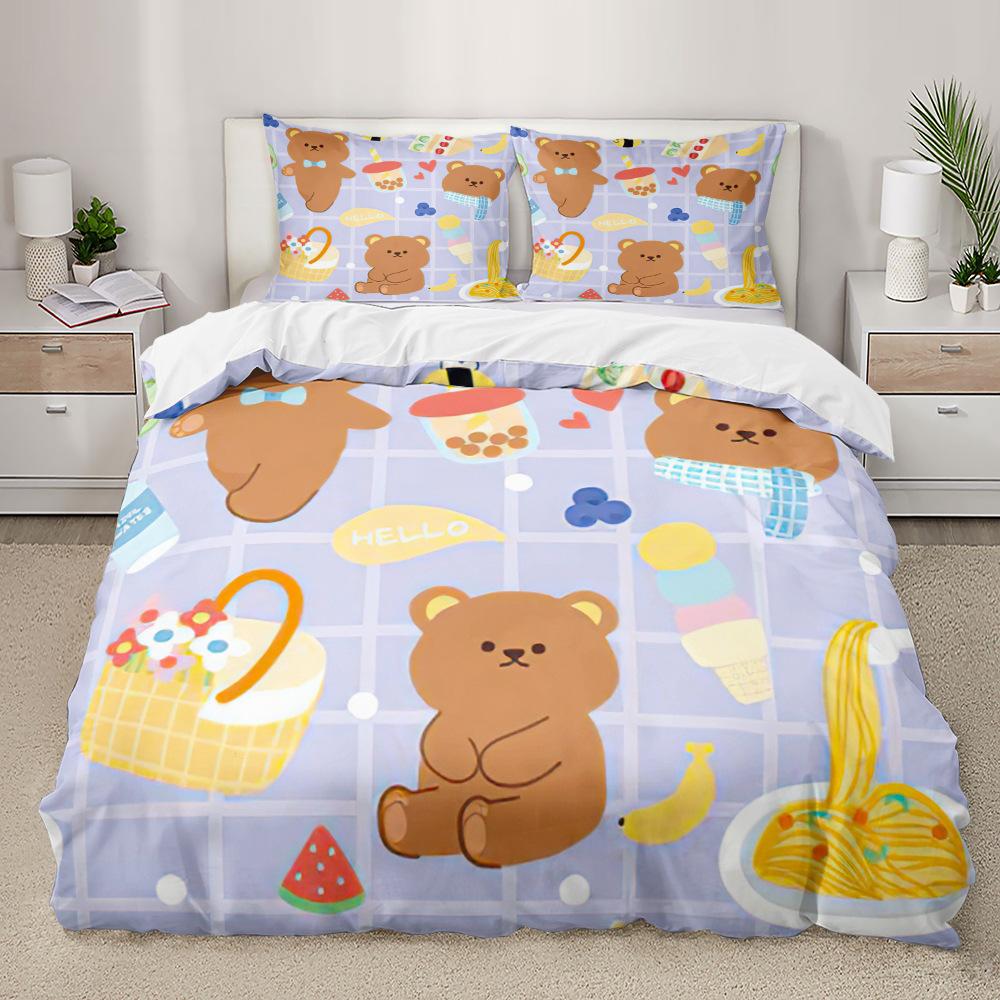 Watermelon Duvet Cover Set Fresh Fruit Pink Green Style Comforter Cover for Kids Girls Women Polyester Bedding Set King Size