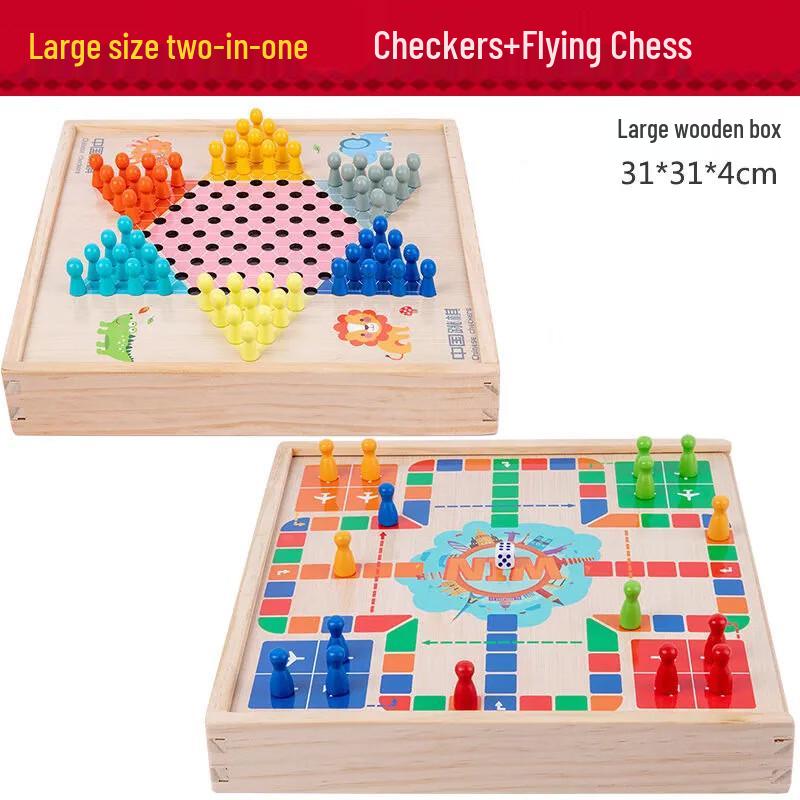 Brangdy MKX 2-in-1 Ludo and Checkers Board Game