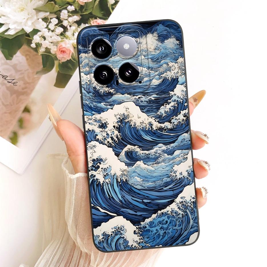 For Xiaomi Mi 14 Pro Case Cute Rabbit Cartoon Cover Shockproof Soft TPU Phone Case For Xiaomi 14 Pro Mi14 Pro 5G Back Cover Bags