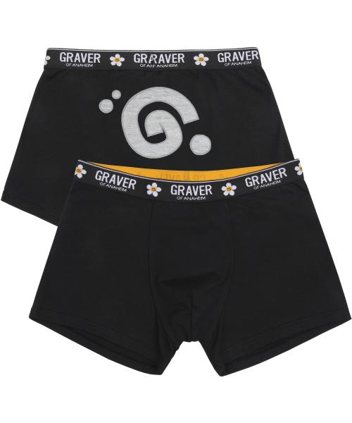

[GRAVER ORDINARY] Мужские боксеры с символом G [Доставка из Кореи] 100% Оригинал Black - M