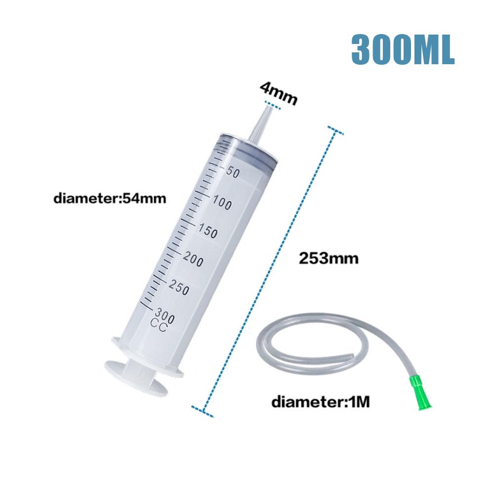 1Pc 100/300ml Car Oil Fluid Extractor Fuel Transfer Hand Pump Dispenser Vacuum Syringe Type Manual Suction Pump Extractor