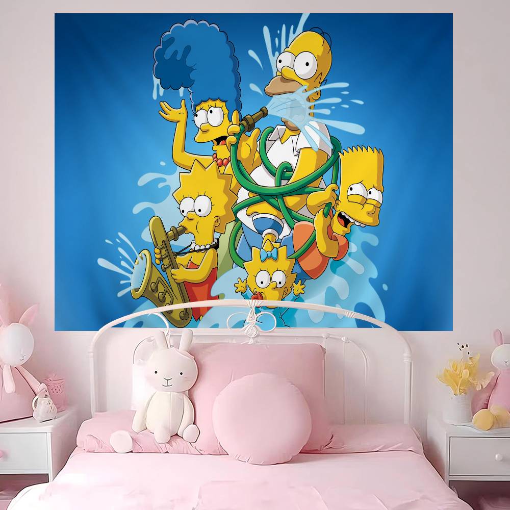 Cartoon The SSimpsons Colorful Tapestry Wall Hanging Bohemian Wall Tapestries Mandala Wall Hanging Sheets