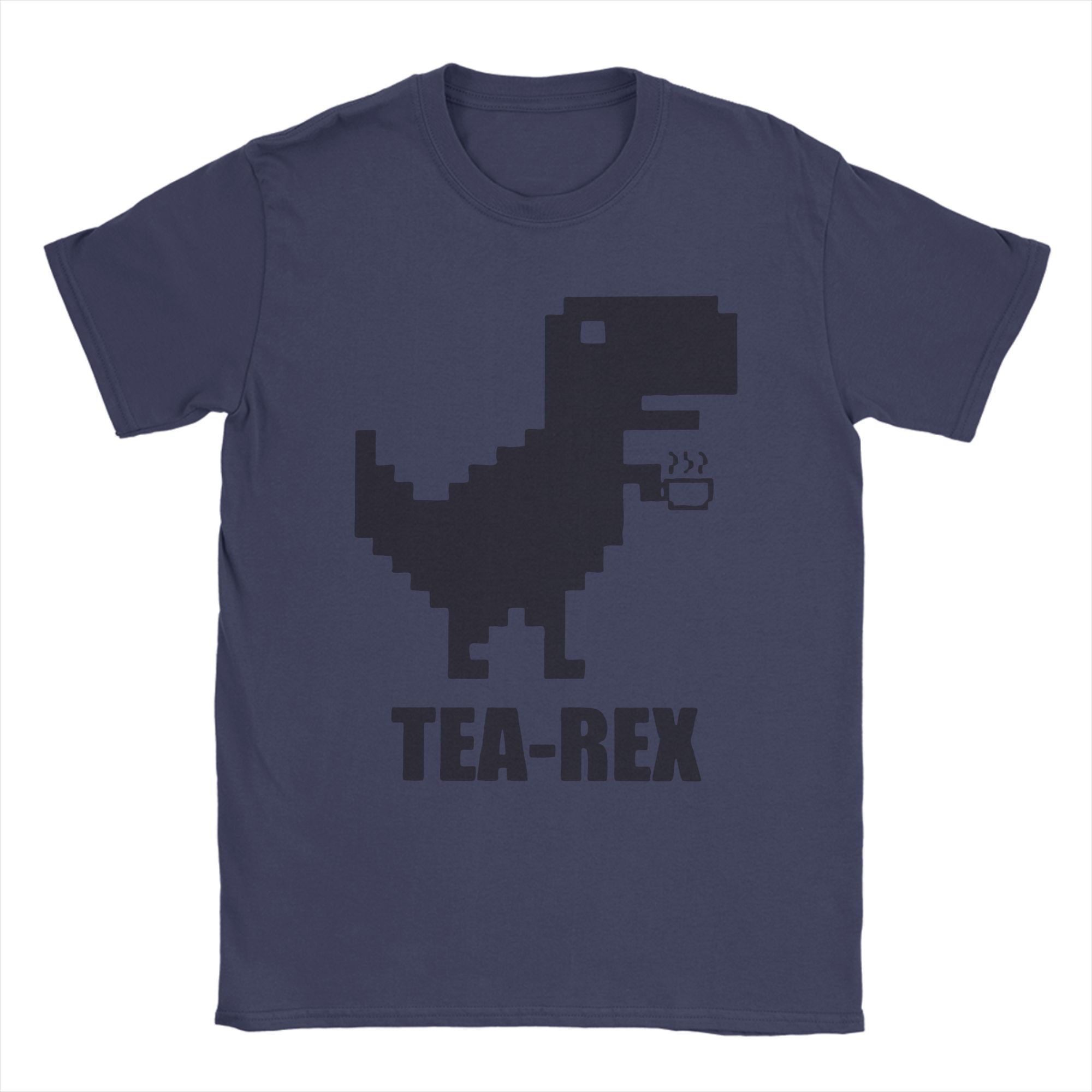 

Мужская футболка Tea-Rex T-Rex Динозавр Чайная чашка Смешная 100% хлопок Футболка с коротким рукавом Мультяшная Милая Футболки мерч Идея для подарка XXXXXL темно-синий