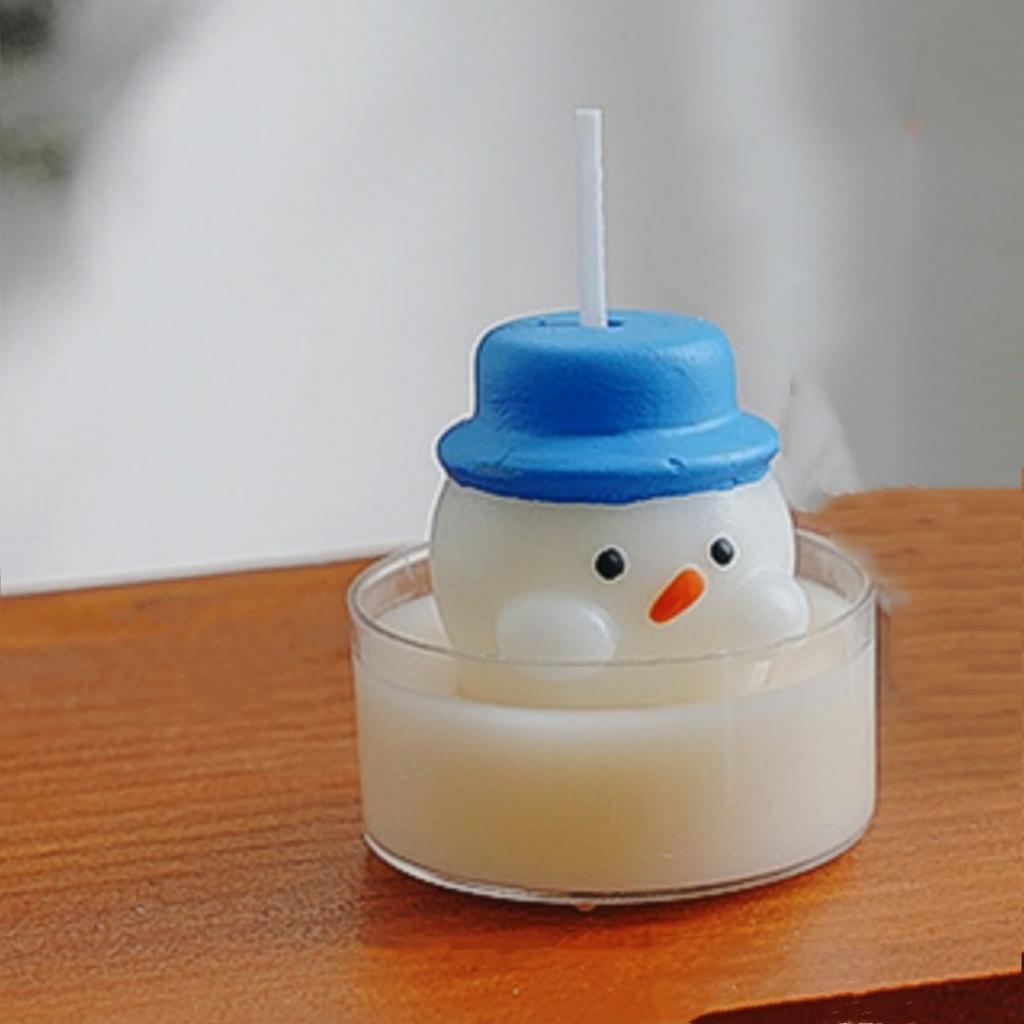 Colorful Christmas Tree Scented Candles Santa Claus Snowman Shape Candle Ornament Xmas Holiday Party Decor Candles Photo Props