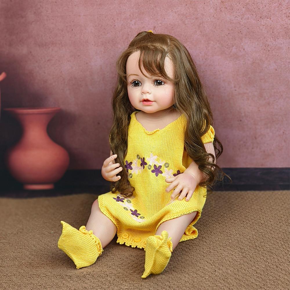 

22-дюймовая полностью силиконовая кукла-игрушка может войти в воду, имитирующая воду, игрушки для маленьких девочек, рождественские подарки для детей, куклы