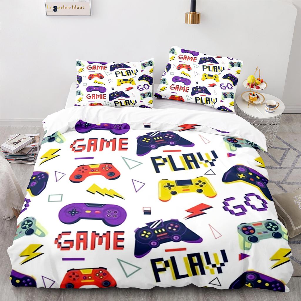 Digital Printing Three-Piece Gamepad Quilt Cover Size Quilt Cover 3D