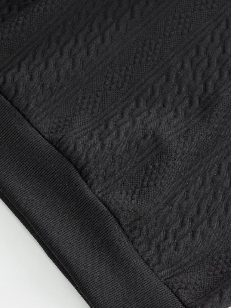 2026 Men's Autumn Jacquard Casual Round Neck Top - European and American Style