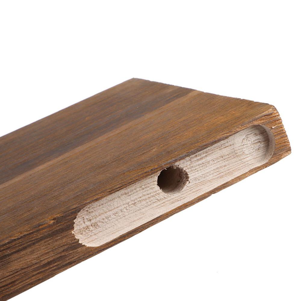 Brown Paulownia Wall Mounted Shelves Rustic Wood Storage Rack Display Rack Floating Shelf Bedroom