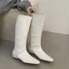 Winter New Brand Women Long Boots Fashion Round Toe Slip On Ladies Knee-high Boots Soft Heel Knight's Boots Shoe