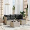 VidaXL Garden Lounge Set with Cushions 5 Pcs, Sofas with Adjustable Feet, Outdoor Furniture Set Patio Terrace, 3217552