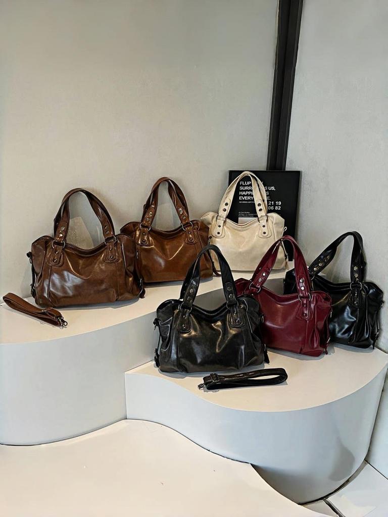 European & American Retro Women's High-End Casual Shoulder Tote - Fashionable, Versatile, Commuting Crossbody Bag