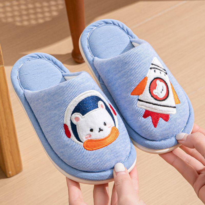 2025 Autumn/Winter Girls' Cute Princess Cotton Indoor Slippers for Medium & Large Children