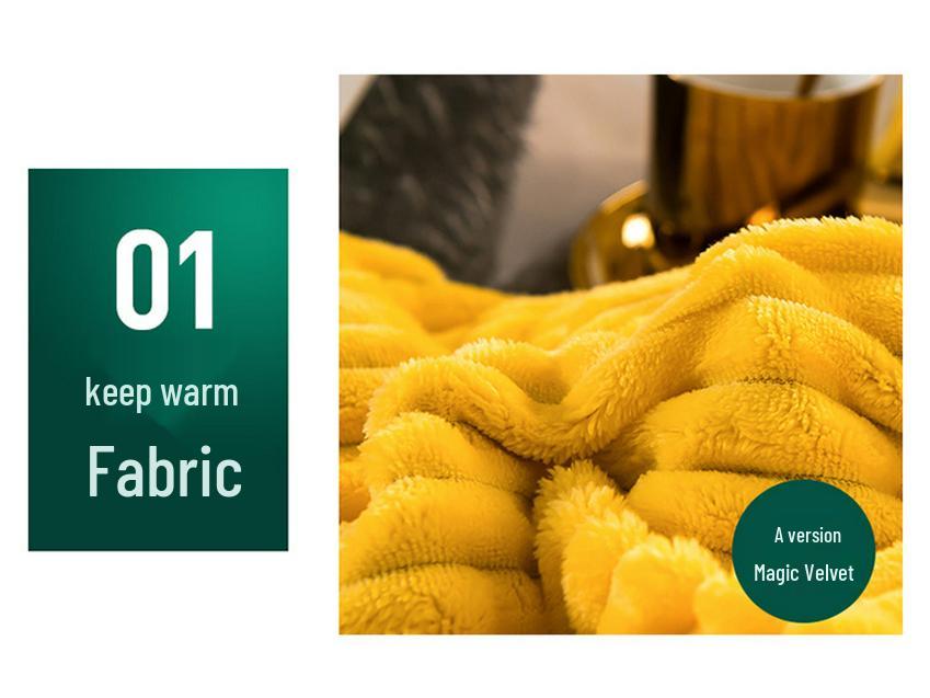 2025 Hřejivá Magická Fleece Mléčný Samet Zimní Ložní Sada - 4dílná Přikrývka a Povlak na Přikrývku