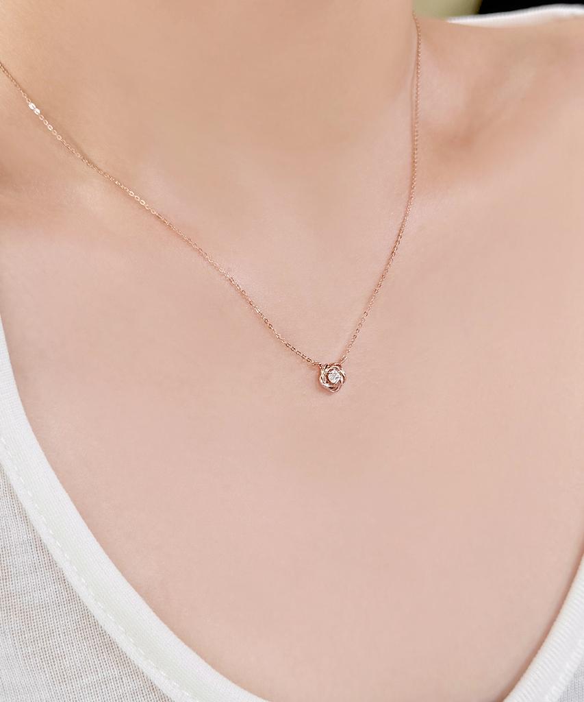J-Rahel [14K/18K Gold] Rose Necklace