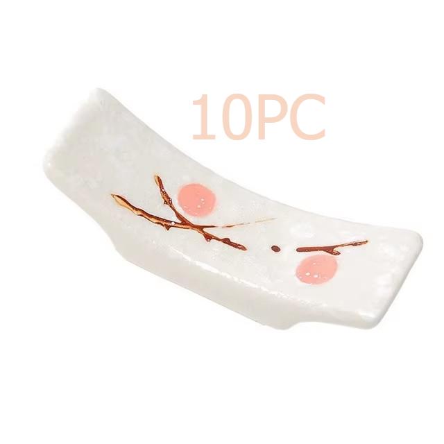 1/4/10Pc Japanese Plum Blossom Ceramic Chopstick Holder Creative Kitchen Supplies Household Chopstick Holder Care Gadget
