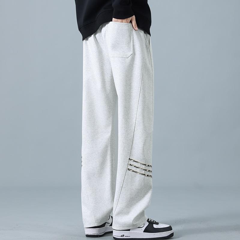 Men's Spring and Autumn New Casual Sweatpants Versatile Straight Tube Drape Loose Wide-leg Pants Fashionable Youth Sweatpants