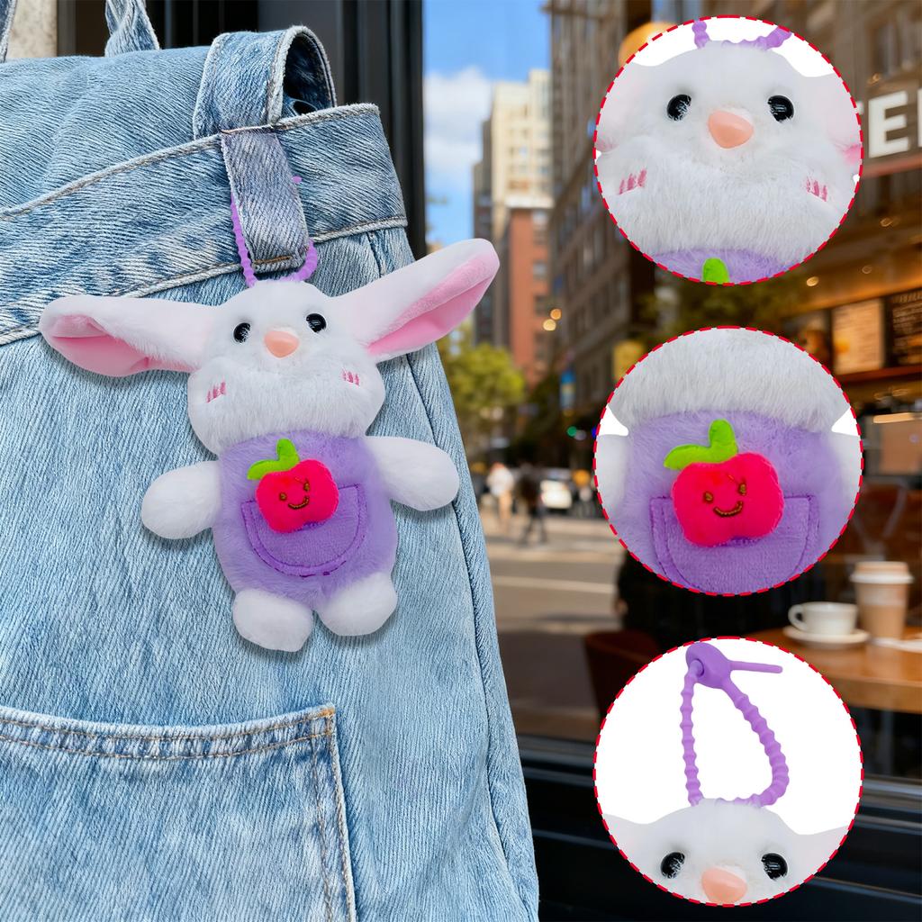 Cute Plush Bunny Keychain,Soft Bag Pendant, Kawaii Stuffed Charm For Backpacks, Car Keys, Gifts For Kids & Teens