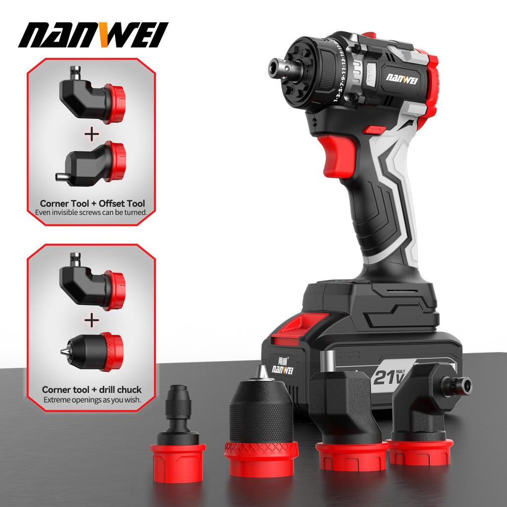 NANWEI Multi-head - Electric Screwdriver with Brushless Motor