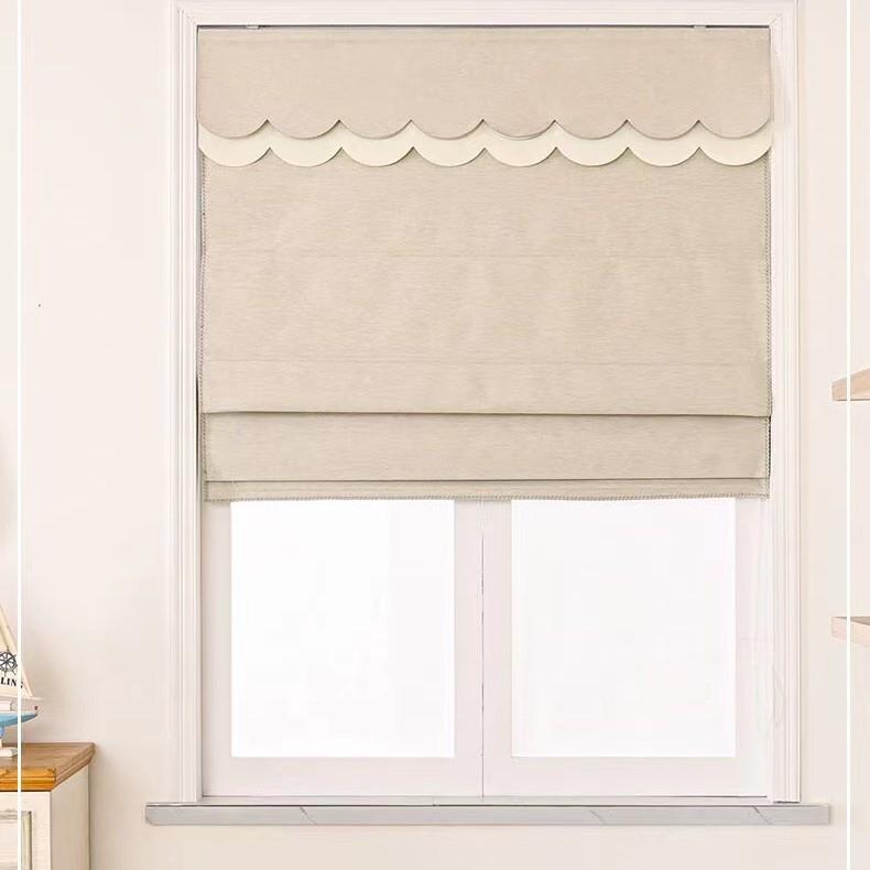 2025 Chenille Blackout Roman Curtains - Linen Solid Color, Ideal for Bedroom, Bay Window, or Hotel Use