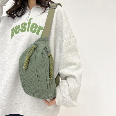 Simple Chest Bag Sports And Leisure Style Shoulder Bag Simple Solid Color Large Capacity Diagonal Bag