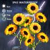 Sunflower Solar Lights Outdoor Garden Decor, Uppgraderad 1 Pack Solar Garden Lights med 3 Solros Lights, Vattentät Solar Outdoor Lights
