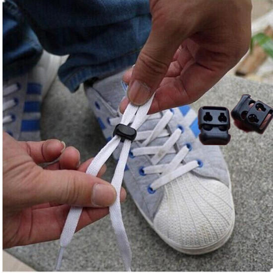 10pcs Non-slip Shoelace Buckle Stopper Rope Clip Clamp Cord Lock Outdoor Running