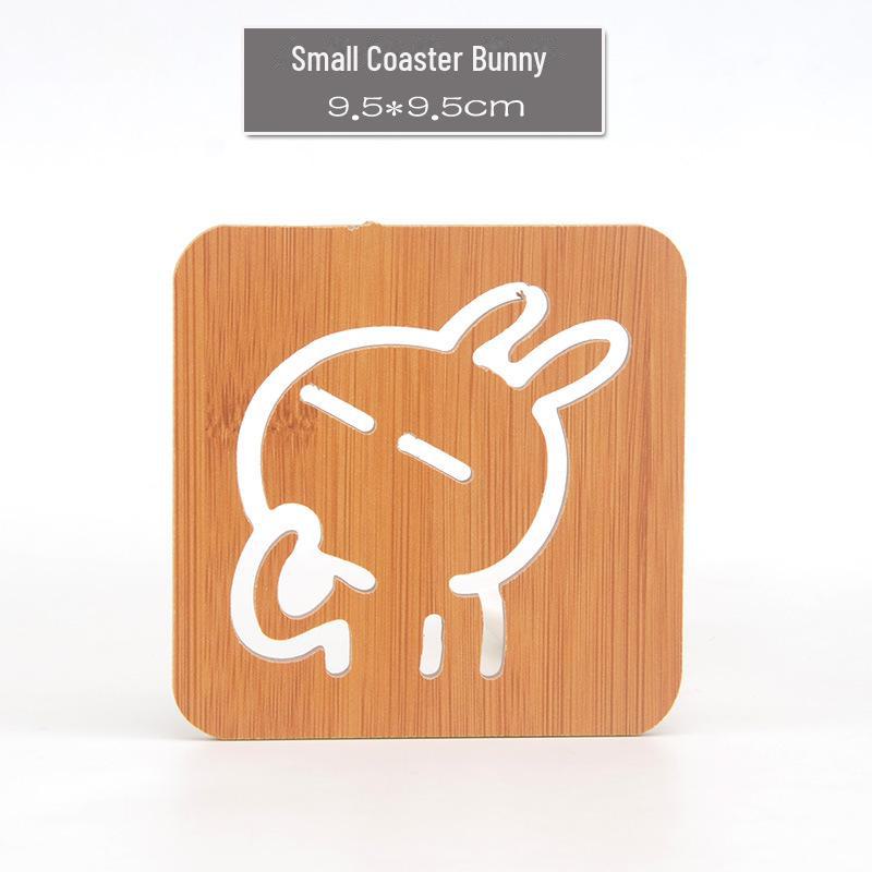 Yimuyijiang Wooden Insulation Pad and Coaster Set