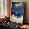 Crystal Pearl Painting 5D DIY Frame Decoration Painting Lighthouse Home Wall Decoration Transparent Pearl Gemstone Painting Picture Art Crafts