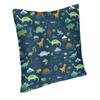 Dinosaur Land Cushion Covers Sofa Home Decor Cute Dino Pattern Square Throw Pillow Case 45X45