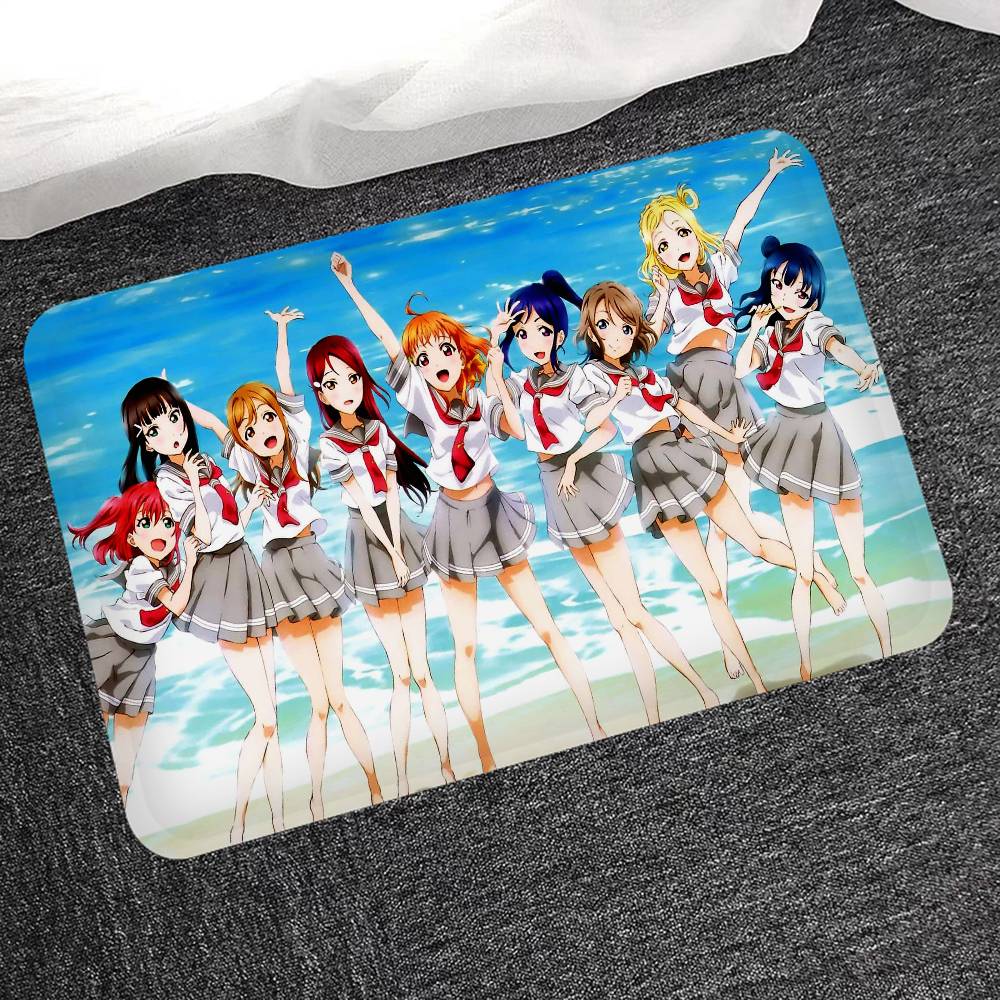 Anime Link! Like! Love Live! Bathroom Mat Kids Room Bedroom Decoration Balcony Anti-Slip Doormat Living Room Welcome Rug