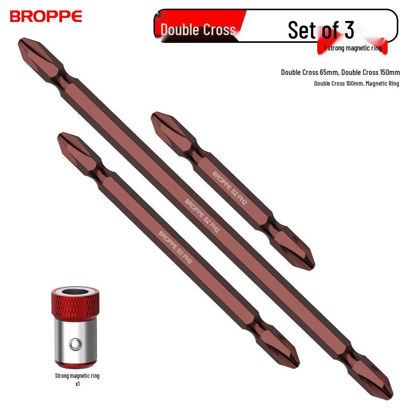 Double-Ended Strong Magnetic Screwdriver Bit Set with Phillips & Flathead Tips