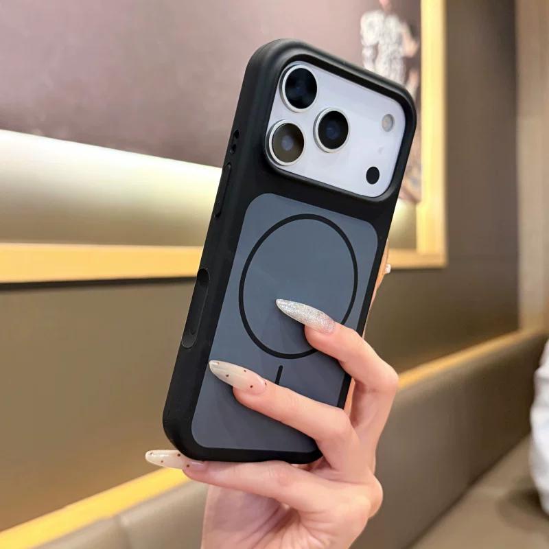 Luxury Liquid Silicone For Magsafe Magnetic Phone Case For iPhone 18 17 16 15 14 13 Pro Max Colorblock Shockproof Bumper Cover
