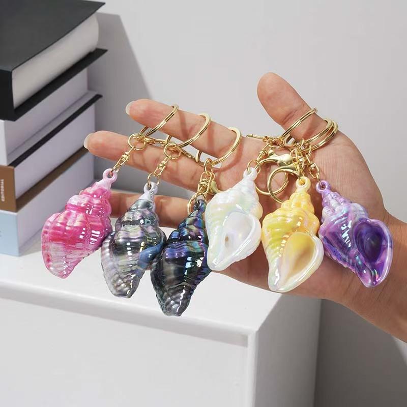 Trend New Acrylic Conch Fashion for Women Girl Colorful Shell Delicate Jewelry Gift Deco Bag Car Key Pendants Bag Charm