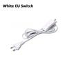 White/Black EU Plug Button 303 Switch Power Cord 2pin Wire Desk Lamp Switch Cable AC 220V Extension Power Cord Switch