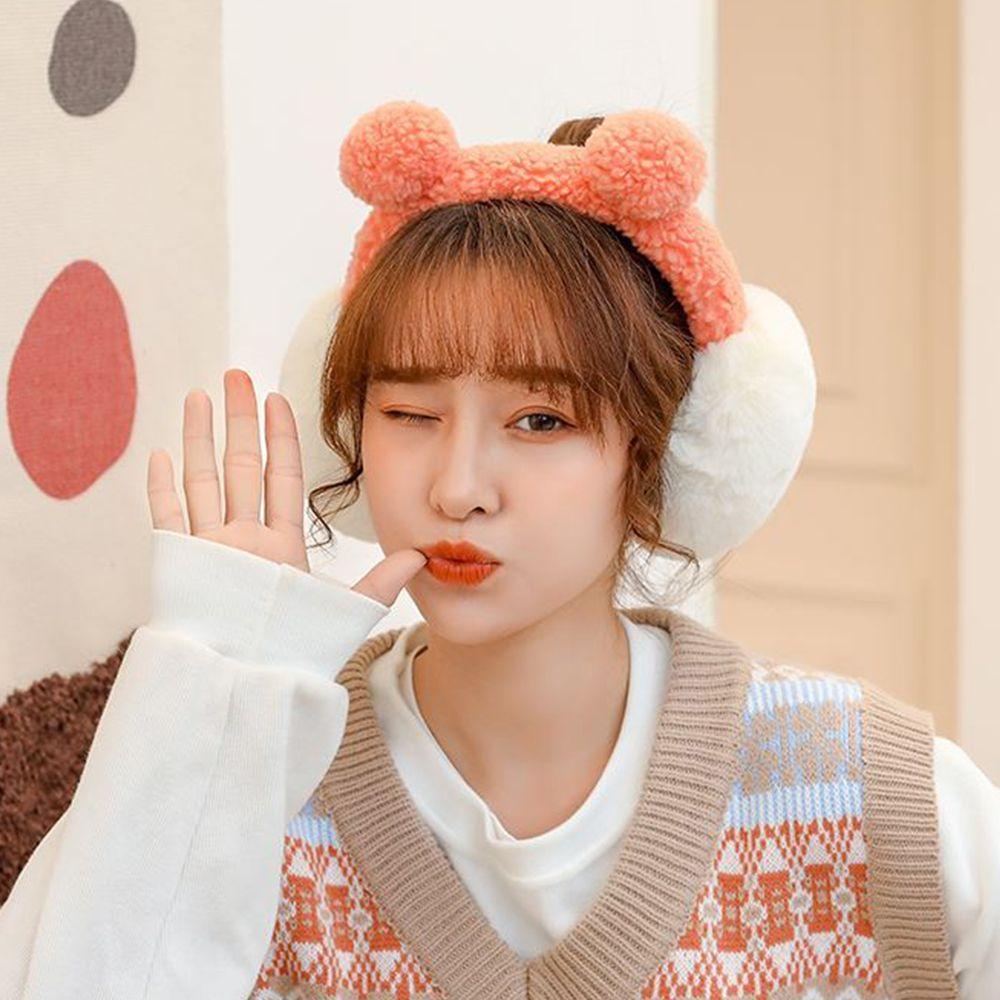Cartoon Design Bear Ear Frog Korean Style  Ear-flap Women Ear Muff Plush Children Ear Cover