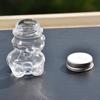 Tilted Bear Glass Bottle For Coffee Concentrate Milk Juice Leakproof Bottle With Lid Mason Jar Portable Empty Jar