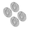 4Pcs M5 Flush Ring Pull Round Wear Proof Stainless Steel Marine Deck Boat Round Deck Recessed