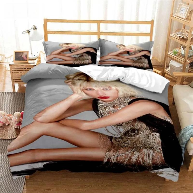 Top Stream Singer Taylor Fashionable Printed Bedding Comforter Bedding Sets Costomizable Bedding Set King Size Bedding Set