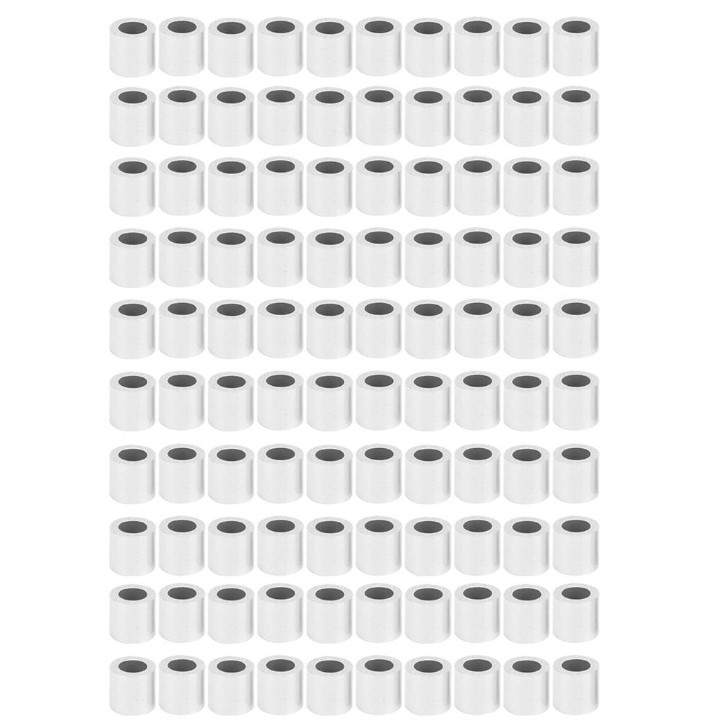 100Pcs Crimping Loop Sleeve Aluminum Round Hole M6 Steel Wire Rope Industrial Supplies