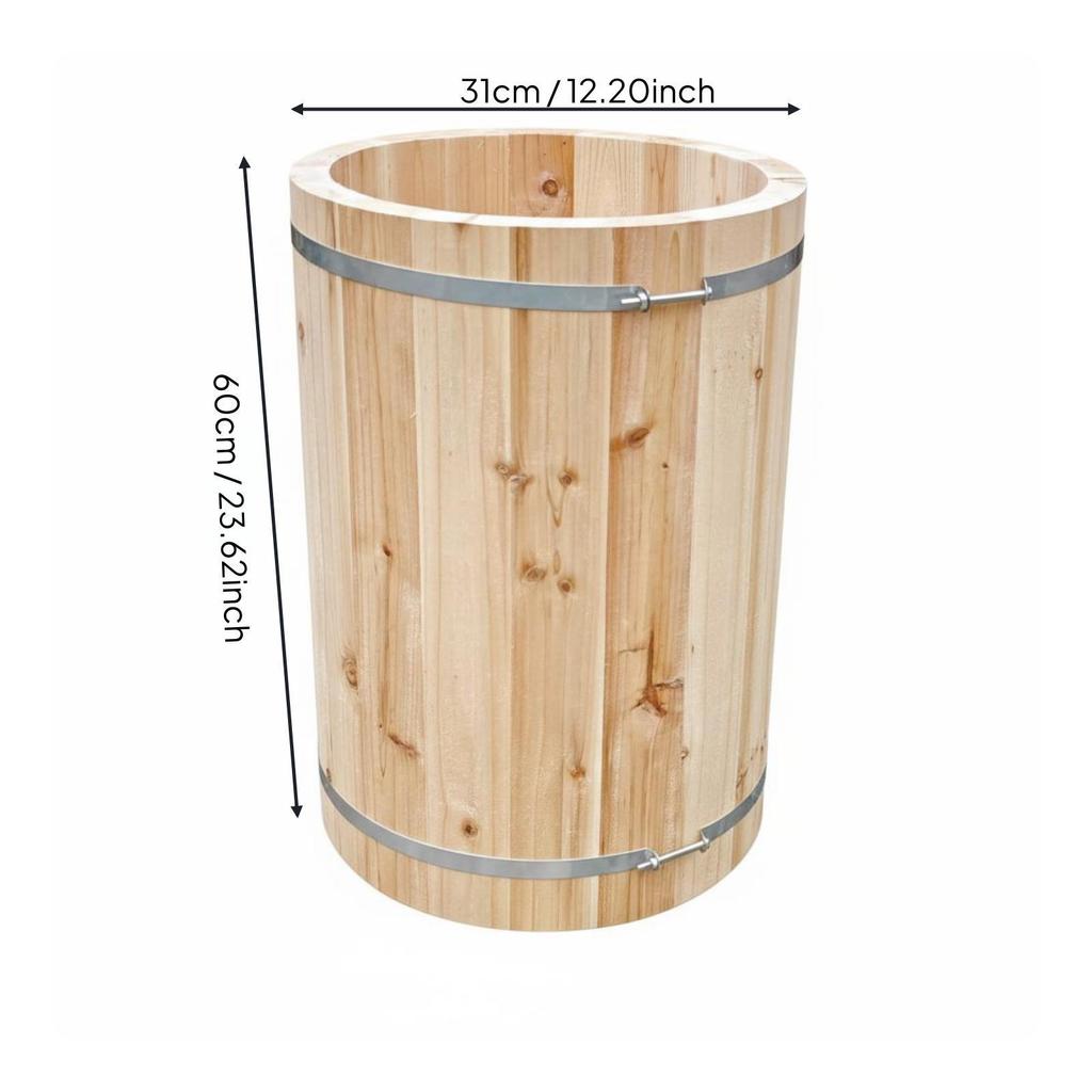 Traditional Round Beehive Handmade Wooden Barrel Fir Wood Bee for Beekeepers,