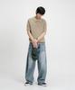 LEMAIN SECOND Oversized Washable Collared Cable Short Sleeve Knit [Beige]